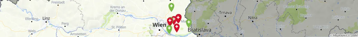 Kartenansicht für Apotheken-Notdienste in der Nähe von Gänserndorf (Gänserndorf, Niederösterreich)
